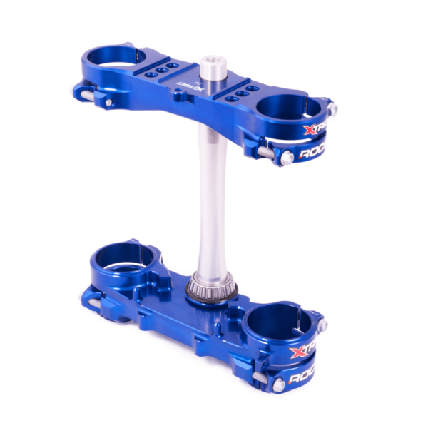 X-TRIG TRIPLE CLAMP ROCS 'BLUE' YAMAHA YZF & FANTIC