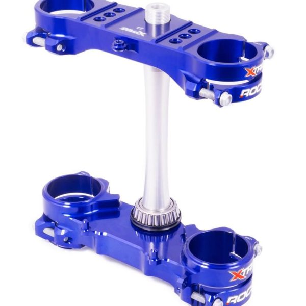TRIPLE CLAMP ROCS 'TECH' KX250F 13-/KX450F 13-18 BLUE